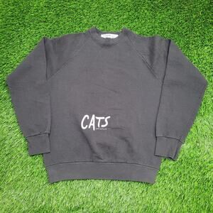 Vintage 1981 Cats Musical Sweatshirt Womens Medium 19x24 USA